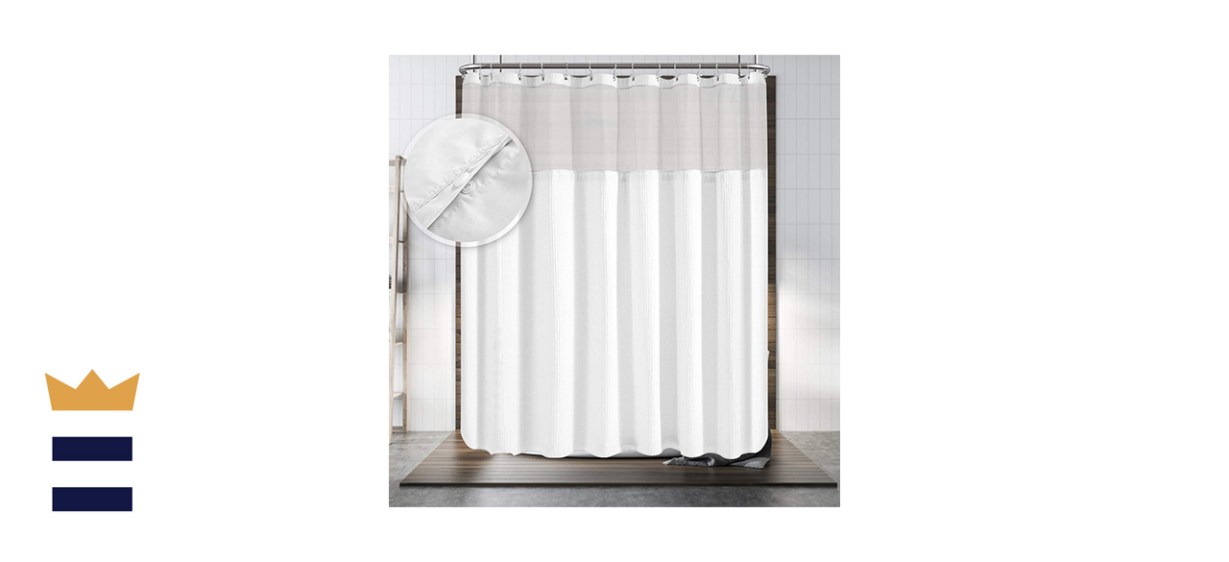 Barossa Design Hotel Style Shower Curtain with Snap-in Fabric Liner