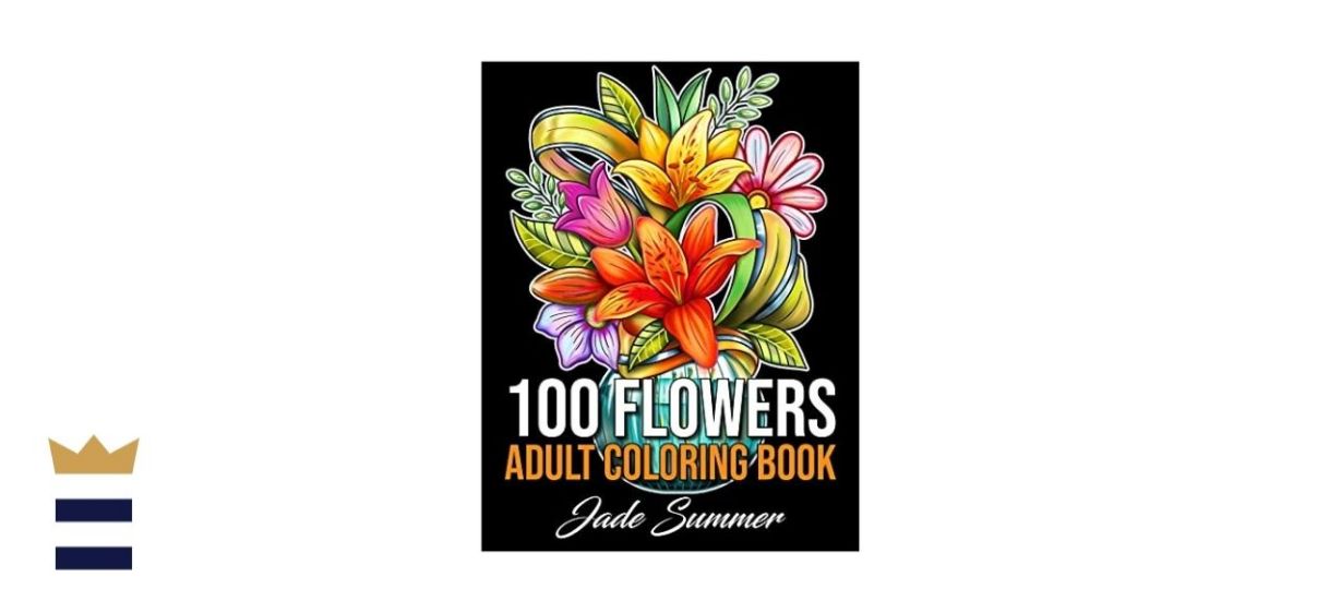 Jade Summer 100 Flowers Adult Coloring Book