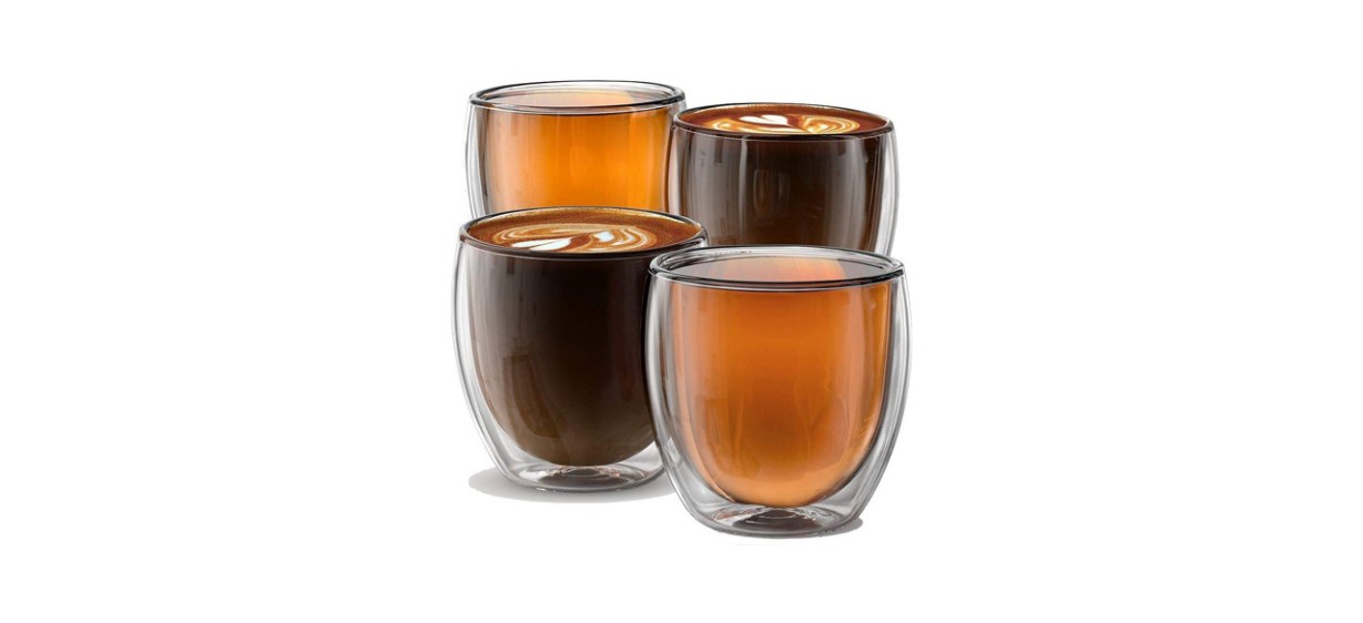 Kitchen-Best Stone &amp; Mill Double Walled Glass Coffee Mug