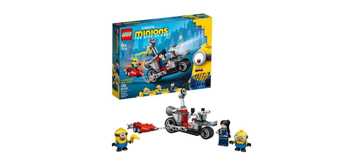 Lego Minions Unstoppable Bike Chase Minions Toy Building Kit 75549