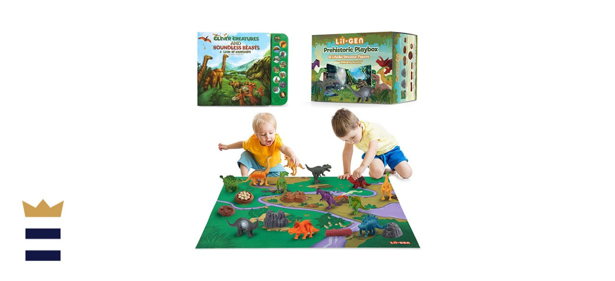 Li’l-Gen Dinosaur Toys with Interactive Sound Book &amp; Mat