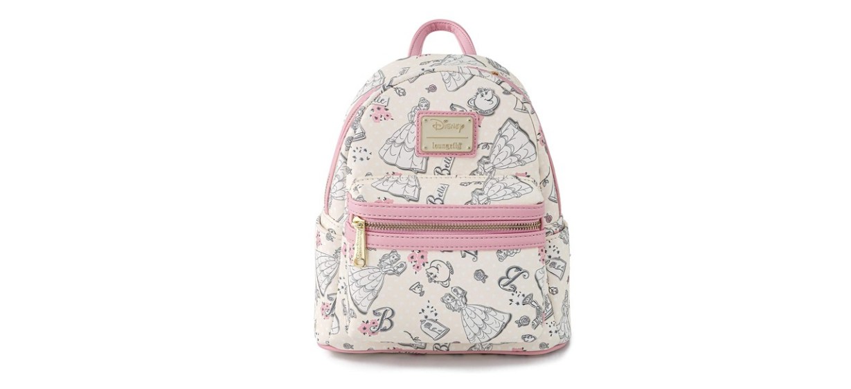 Loungefly Disney Beauty and the Beast Belle All-Over Print Double-Strap Shoulder Bag