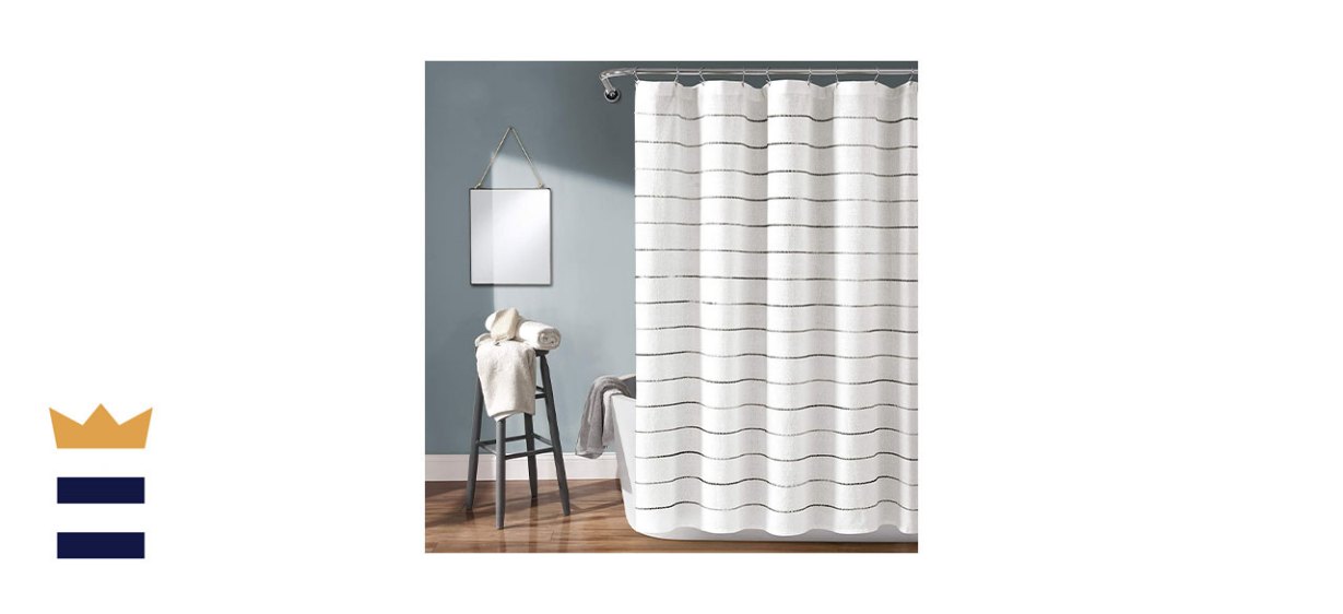 Lush Decor Gray Ombre Stripe Shower Curtain