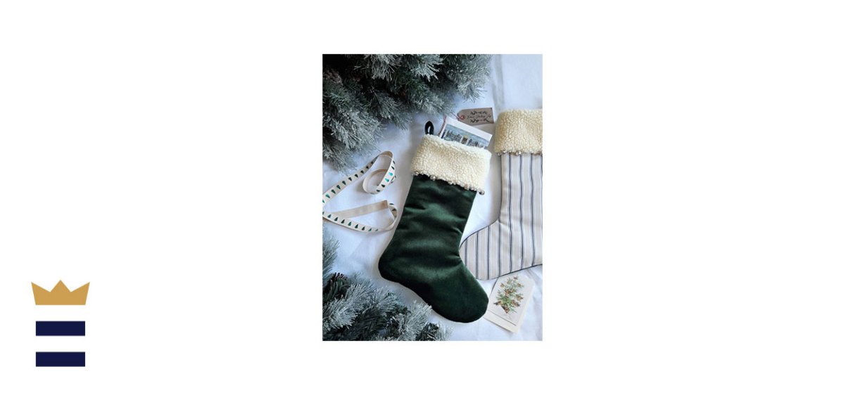 Festive Stockings Shop Luxury Green Velvet Christmas Stocking
