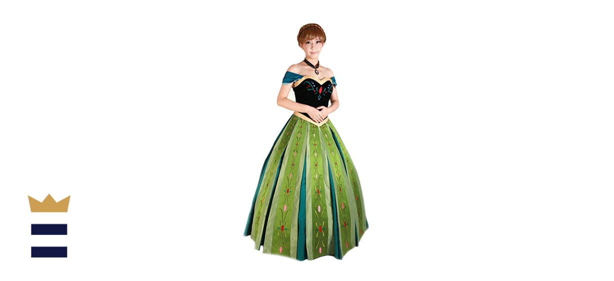 Mordarli Women's Princess Anna Dress Costume Halloween Christmas Cosplay Fancy Dress Coronation