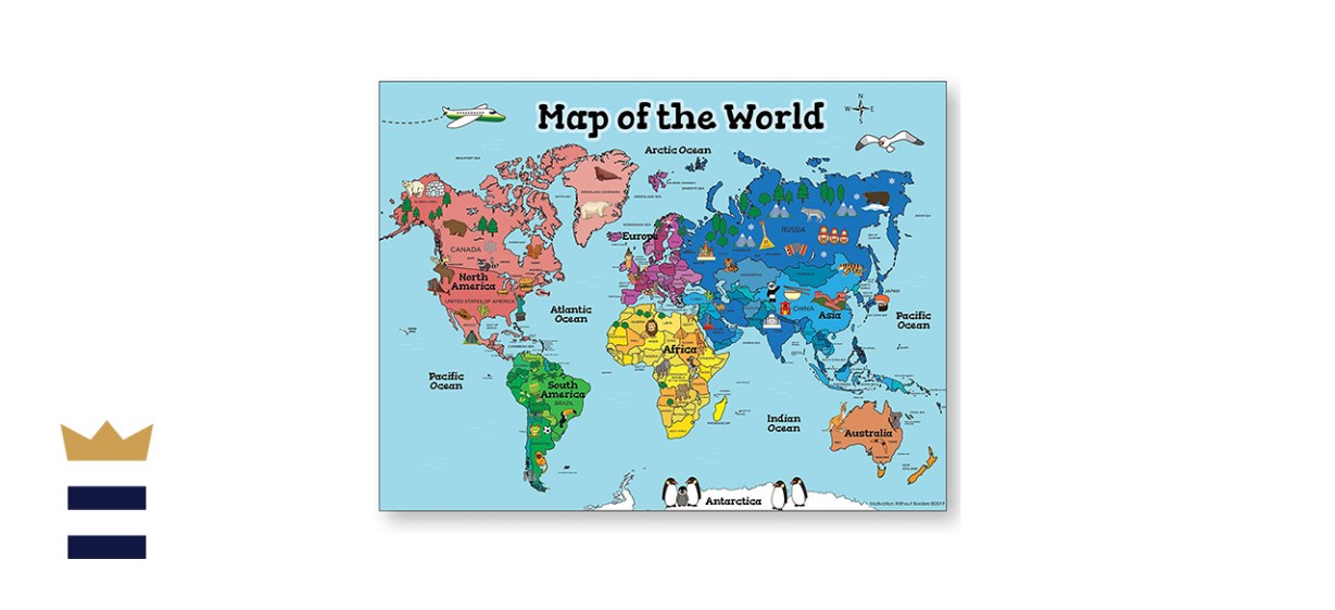 Motivation Without Borders World Map for Kids
