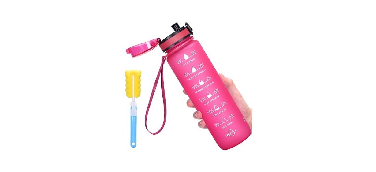 Motivational Water Bottle with Time Marker by Favofit
