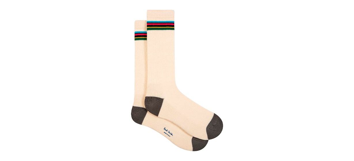 Paul Smith White Sport Stripe Men's Socks