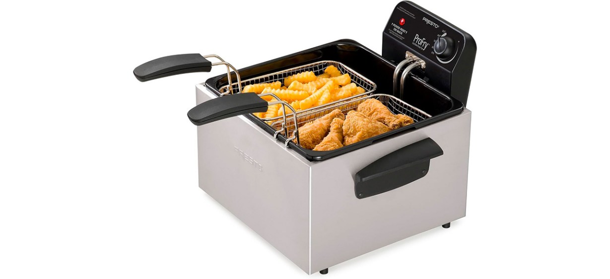 Presto 05466 Stainless Steel Dual Basket Deep Fryer