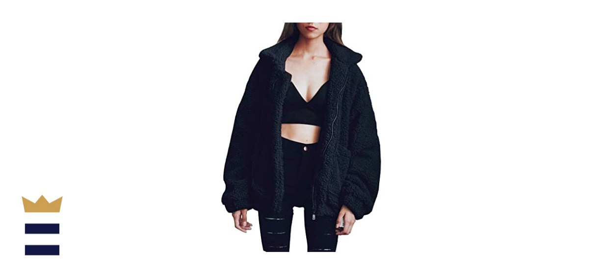 PRETTYGARDEN Shaggy Faux Shearling Jacket