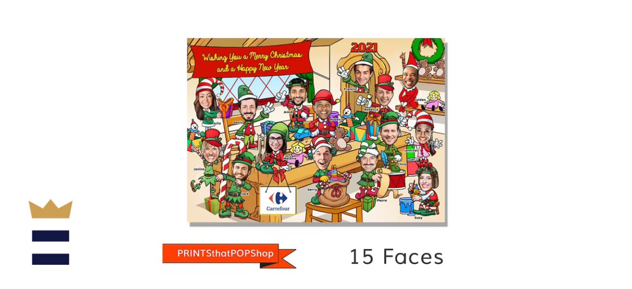 Prints That Pop Santa’s Workshop Company Christmas Card