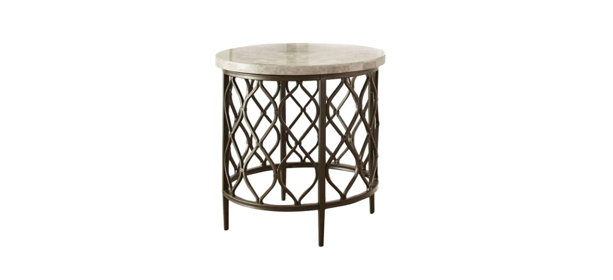 Roland Cream Marble Top End Table