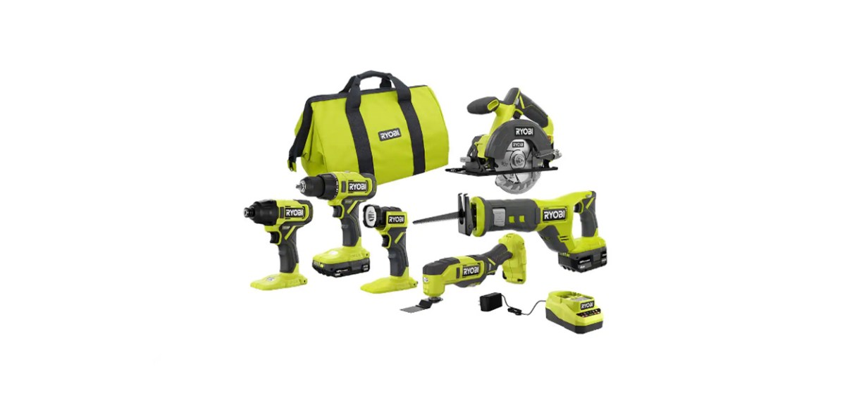 Ryobi One+ 18-Volt Cordless Six-Tool Combo Kit