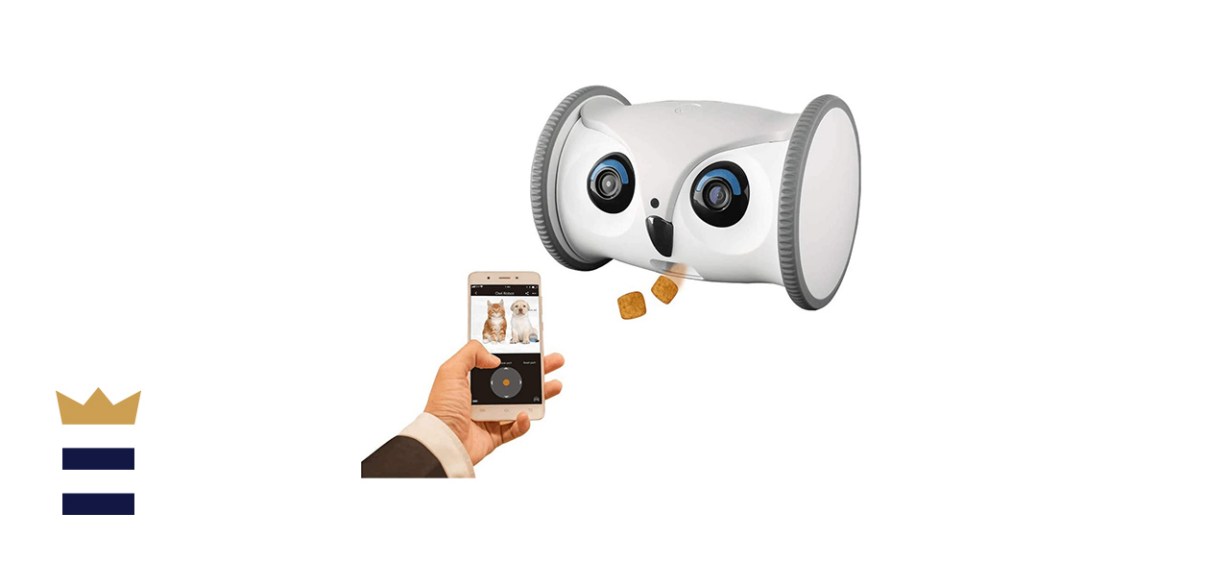 SKYMEE Owl Robot Pet Camera with Treat Feeder 