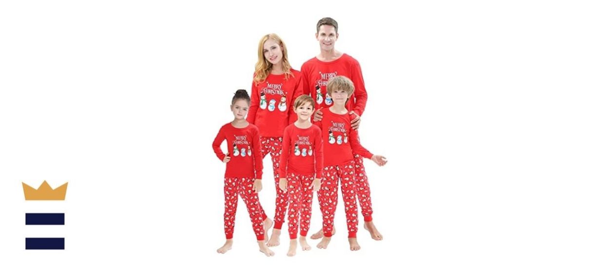 Slenily Matching Family Christmas Tree Pajama Sets