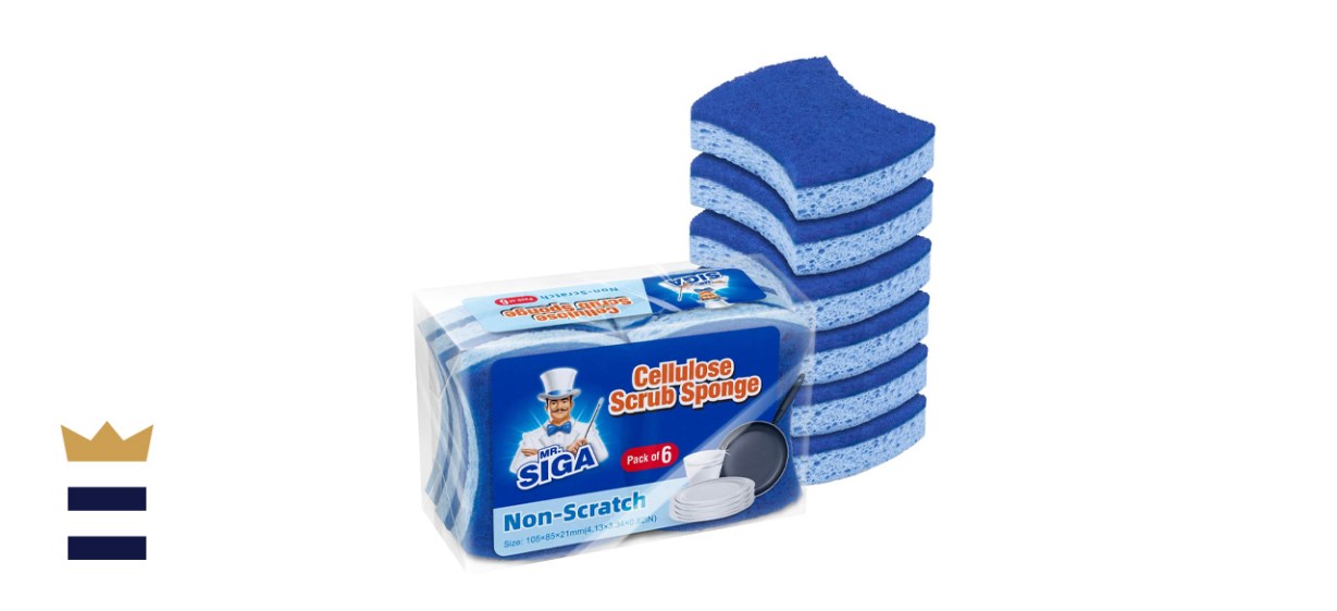 MR.SIGA Non-Scratch Cellulose Scrub Sponge