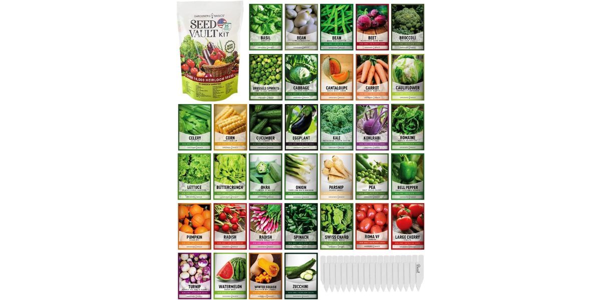  Gardeners Basics Survival Vegetable Seeds 