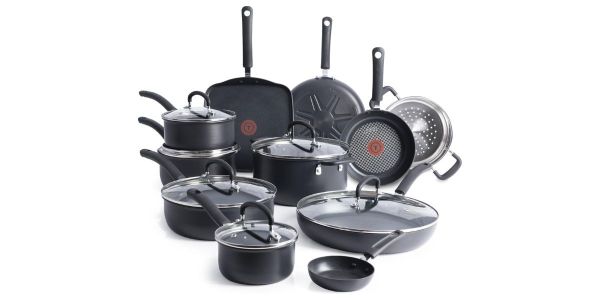  T-Fal Ultimate Hard Anodized Nonstick Cookware Set 17 Piece