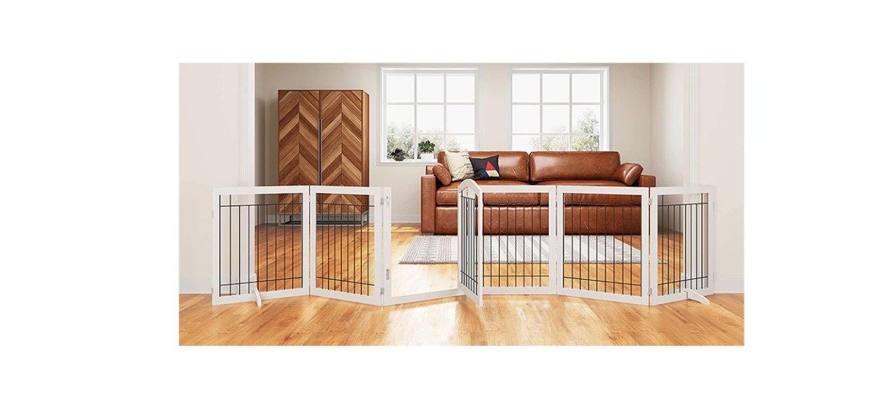 tall gate with a door