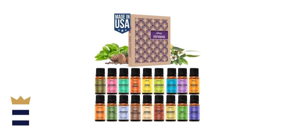 This set of 18 therapeutic grade essential oils