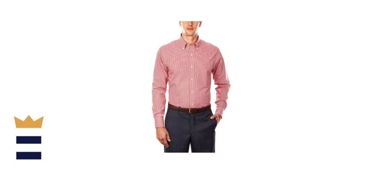 Tommy Hilfiger Men’s Non-Iron Solid Button Down Collar