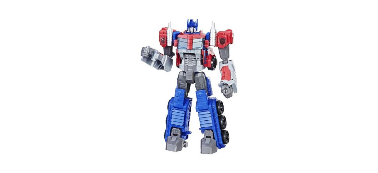 Transformers Toys Heroic Optimus Prime Action Figure on white background