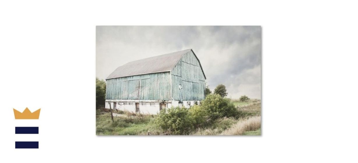 Trademark Fine Art Late Summer Barn I Crop by Elizabeth Urquhart, 30x47-Inch Canvas Wall Art