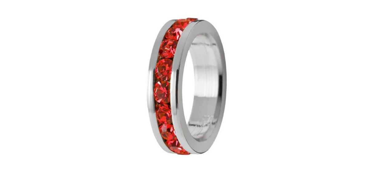 Traditions Jewelry Company Sterling Silver Crystal Birthstone Rondelle Charm