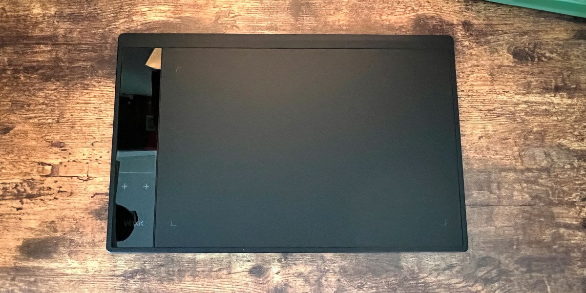 VEIKK A30 V2 Drawing Tablet on wooden background