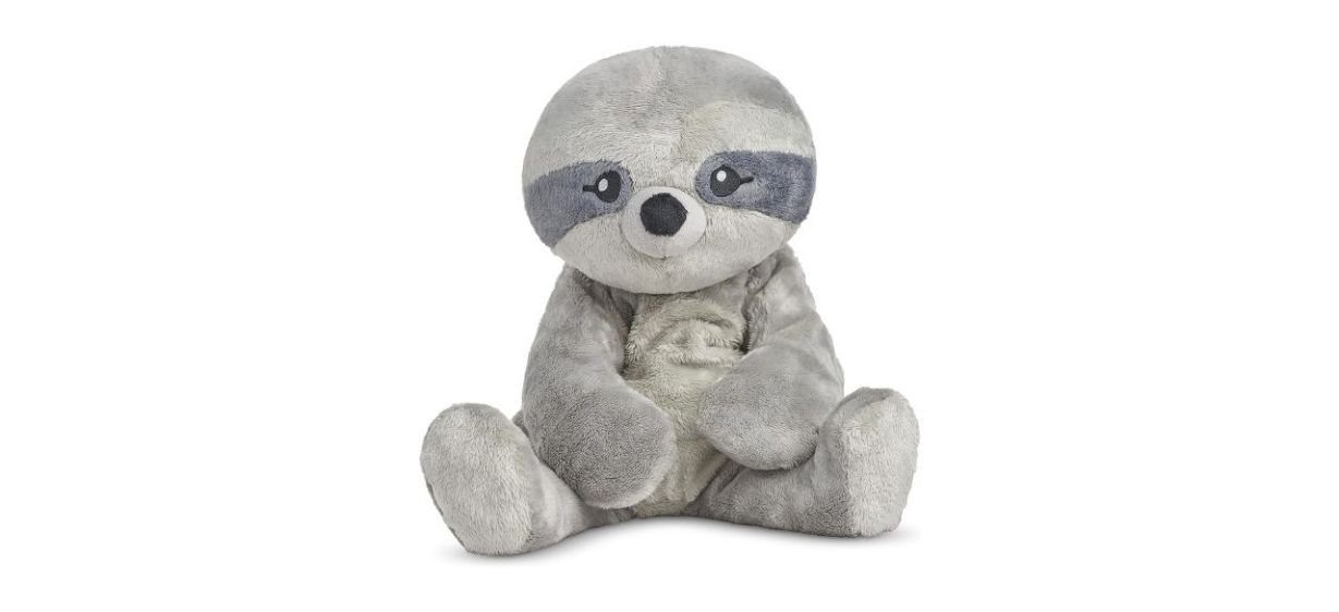 HUGIMALS Sam The Sloth plush toy in gray