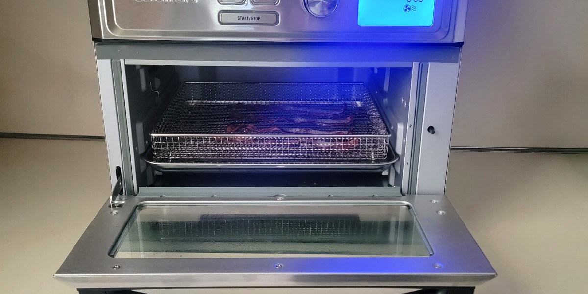 Cuisinart Digital Air Fryer Toaster Oven on counter with open door