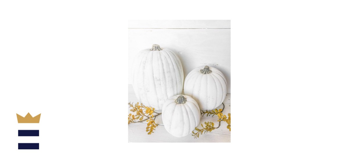 White Farmhouse Pumpkins