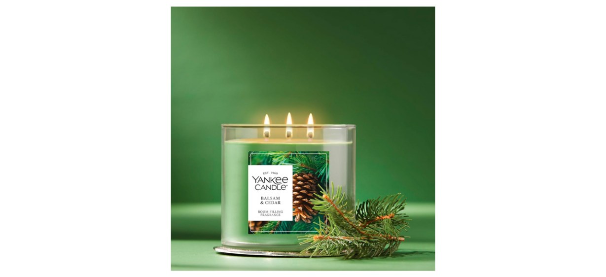 Yankee Candle Balsam and Cedar 3-Wick Candle Jar