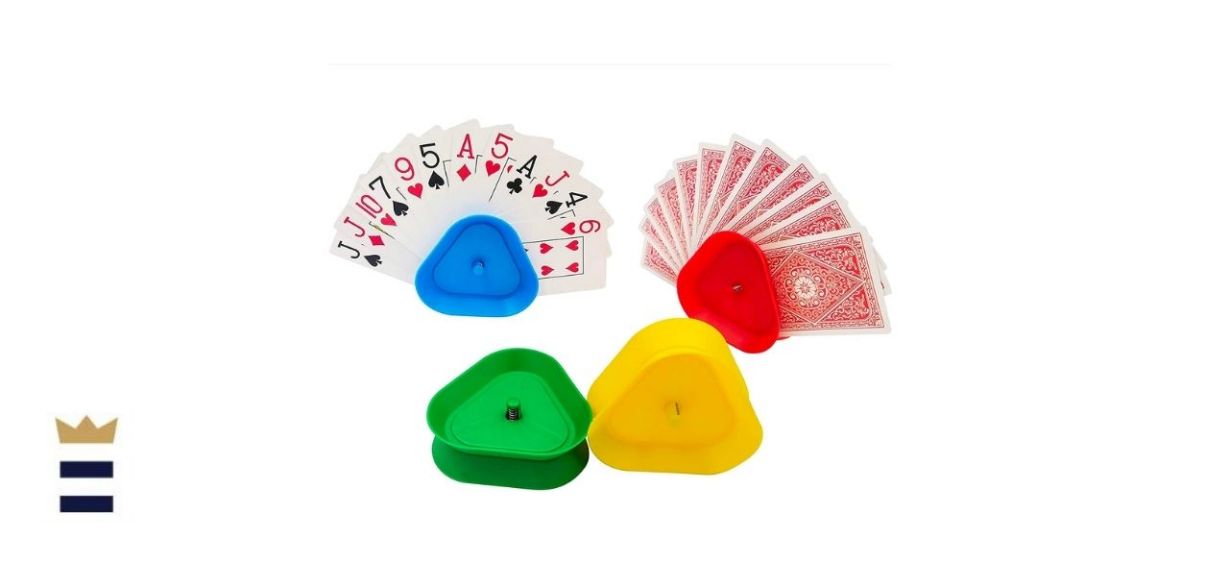 YH Triangle-Shaped Hands-Free Playing Card Rack Holder