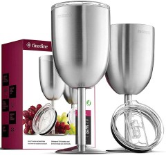 FINEDINE Premium Grade Stainless Steel Wine Glasses