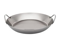 Matfer Bourgeat 062052 Black Steel Paella Pan, 15-3/4 In. Diameter