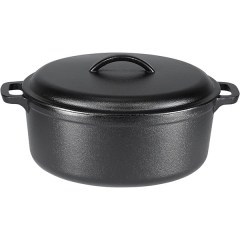 Amazon Basics  Round Pre-seasoned Cast Iron Dutch Oven