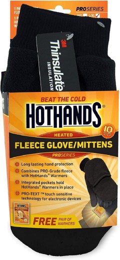 HotHands Heated Fleece Gloves - Mittens