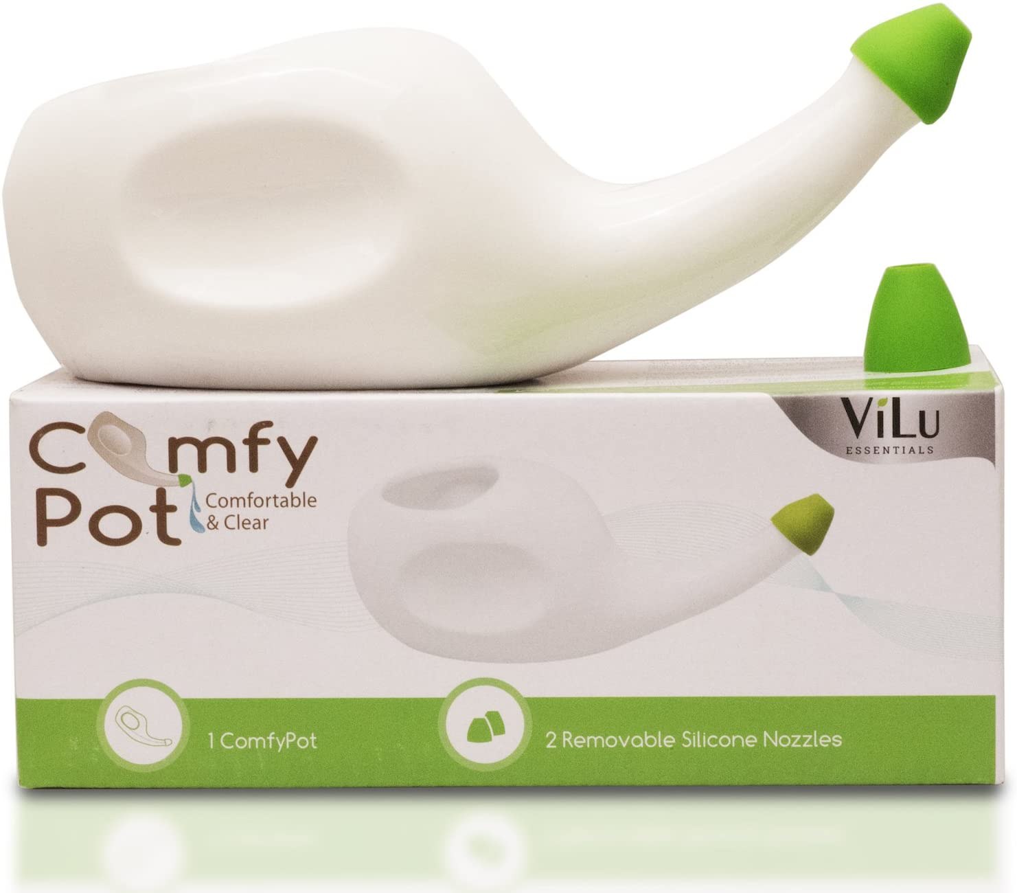 ComfyPot Ceramic Neti Pot Sinus Rinse