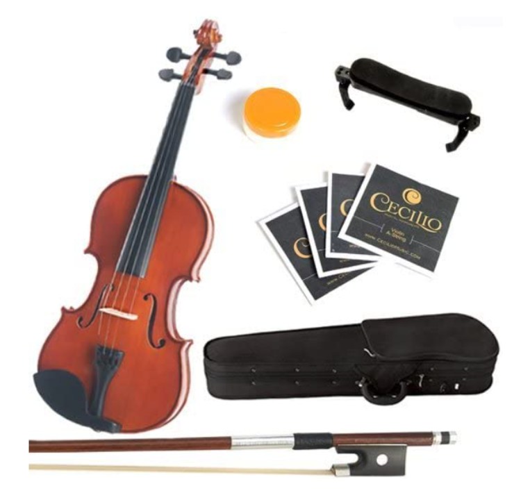 Mendini 4/4 MV200 Solid Wood Natural Varnish Violin