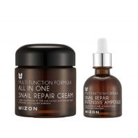 MIZON Snail Repair Cream and Snail Repair Intensive Ampoule