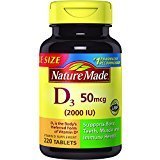 Nature Made Vitamin D3 2000 IU Tablets