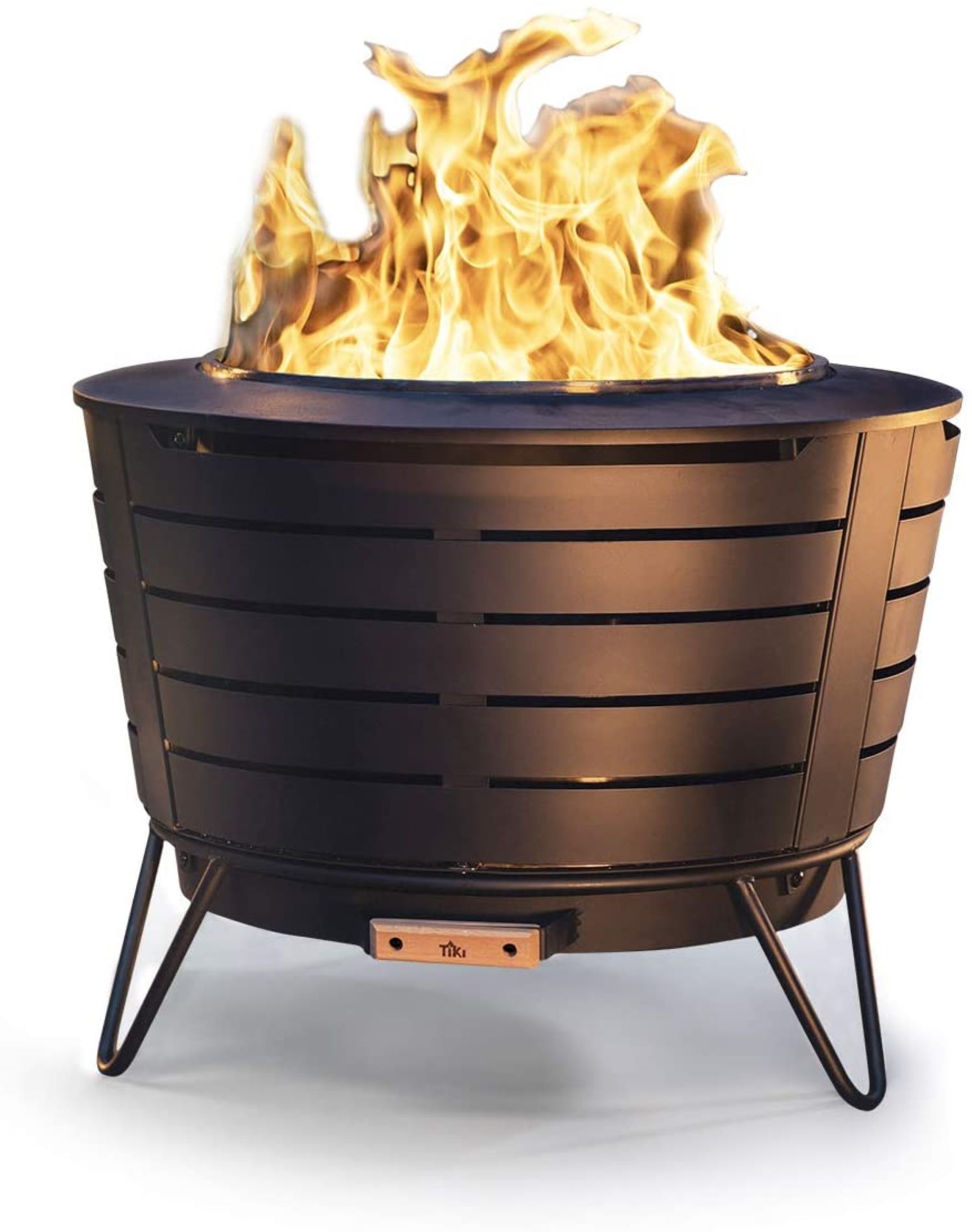 TIKI Brand 25&quot; Stainless Steel Low Smoke Fire Pit