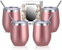 Zonegrace Rose Gold Stainless Steel Stemless Wine Mug