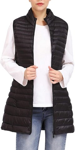 ELFJOY Women's Ultra Light Long Down Vest