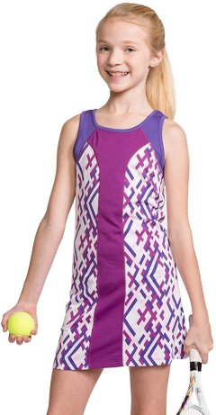 Street Tennis Club Girls Tennis & Gold Sleeveless Dress