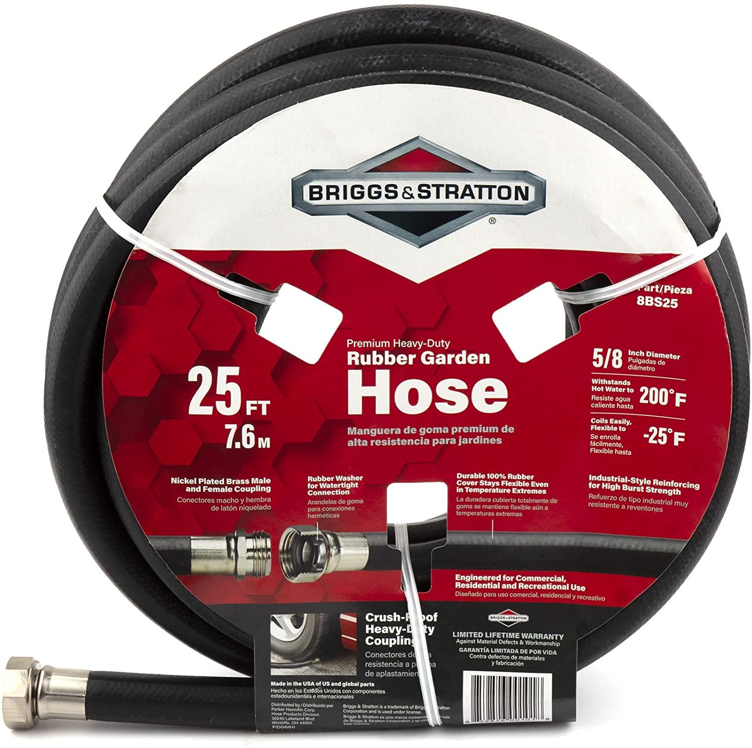 Briggs &amp; Stratton Heavy-Duty Rubber Garden Hose