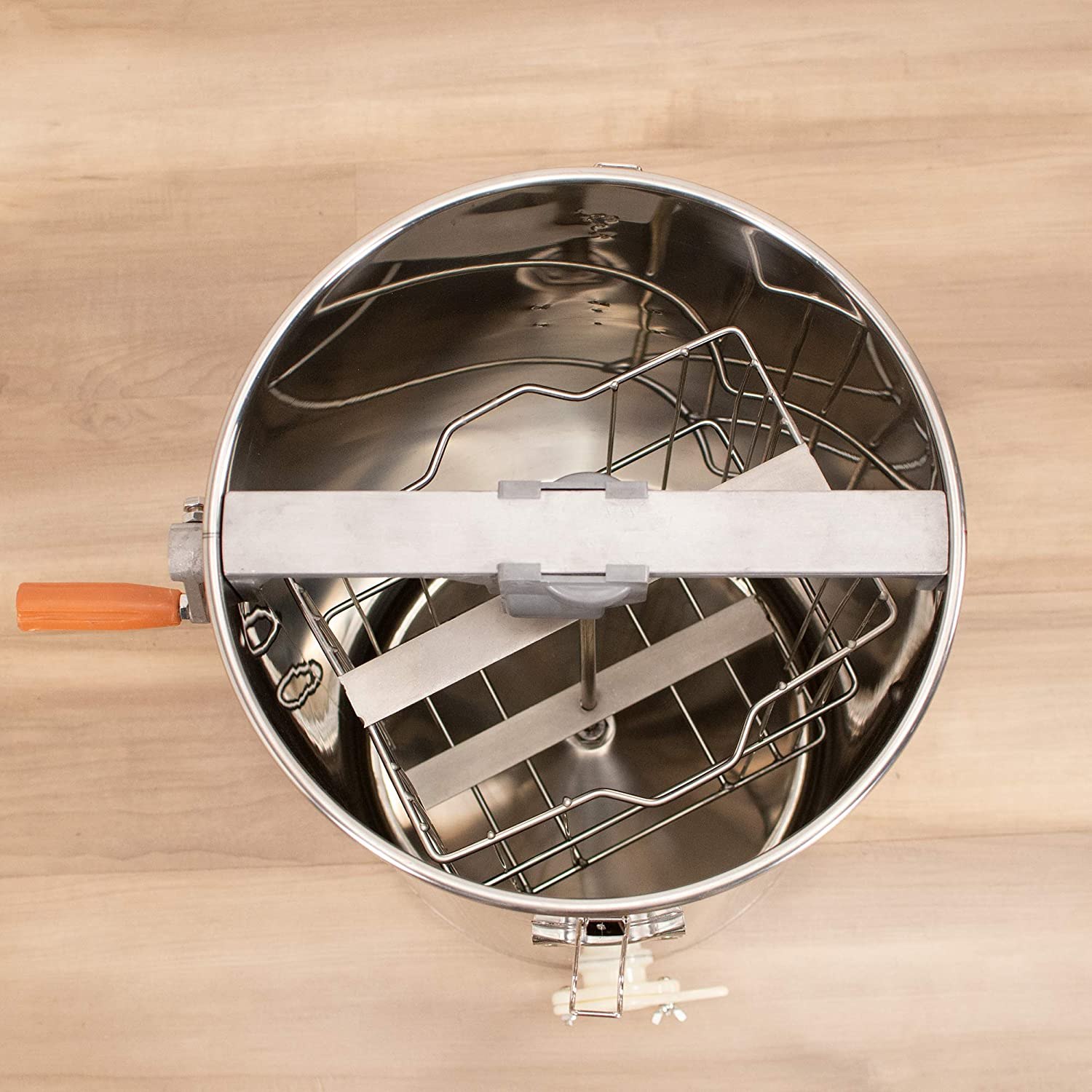 VIVO 2-Frame Stainless Steel Bee Manual Crank Honey Extractor