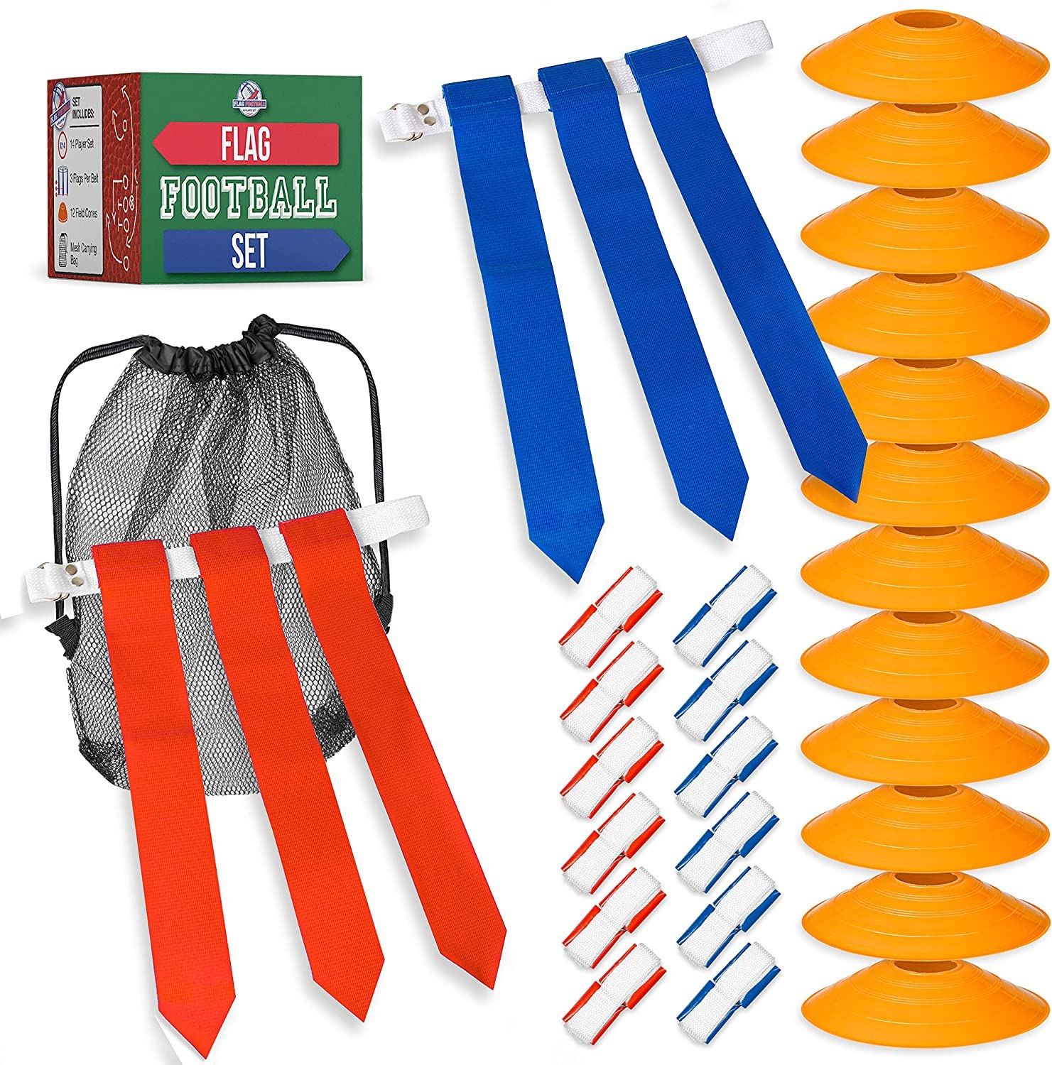 Play Platoon Flag Football Deluxe Set, 14-Player
