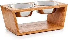 Pawfect Pets Premium Elevated Bamboo Dog Feeder